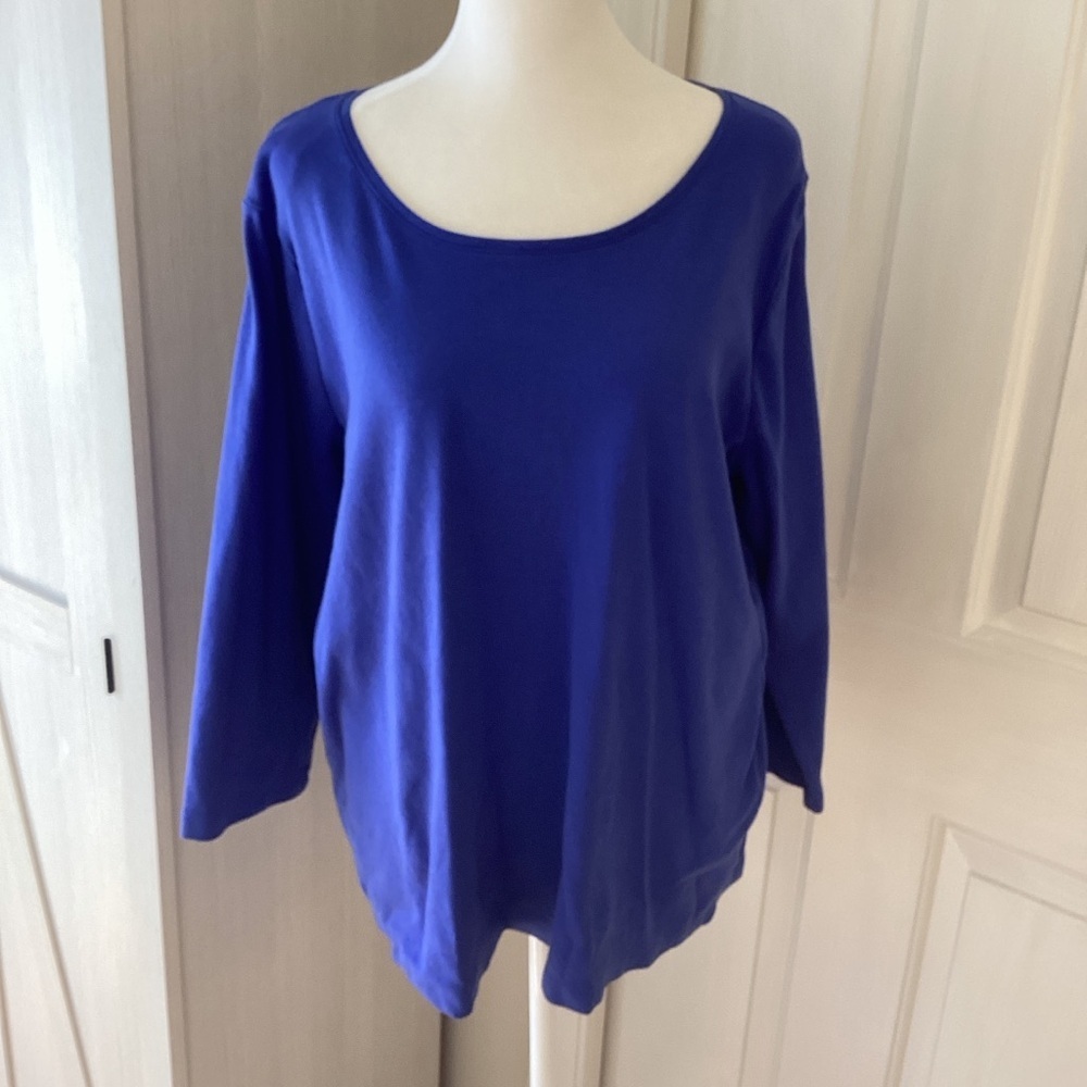 White Stag Women's Deep Blue Long Sleeve Tee Sz XXL